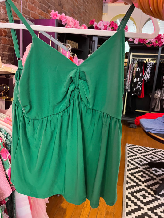 Green Scrunch Tank (LG)