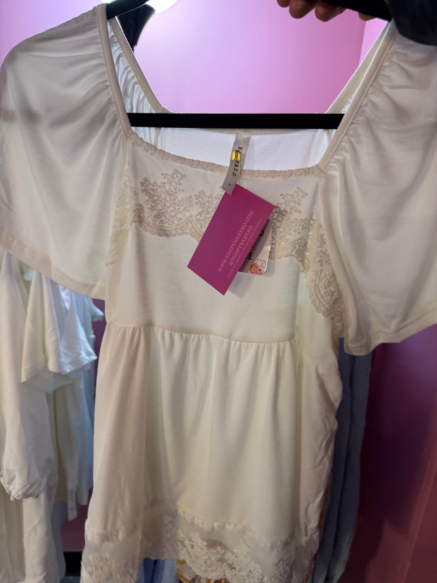 White Lace Babydoll Top(LG)