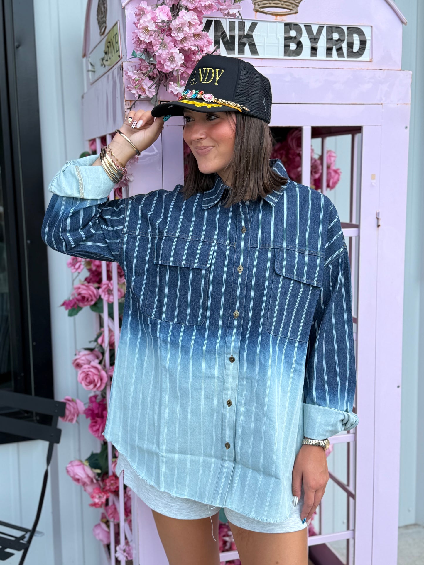 Ombré Denim Shacket LG