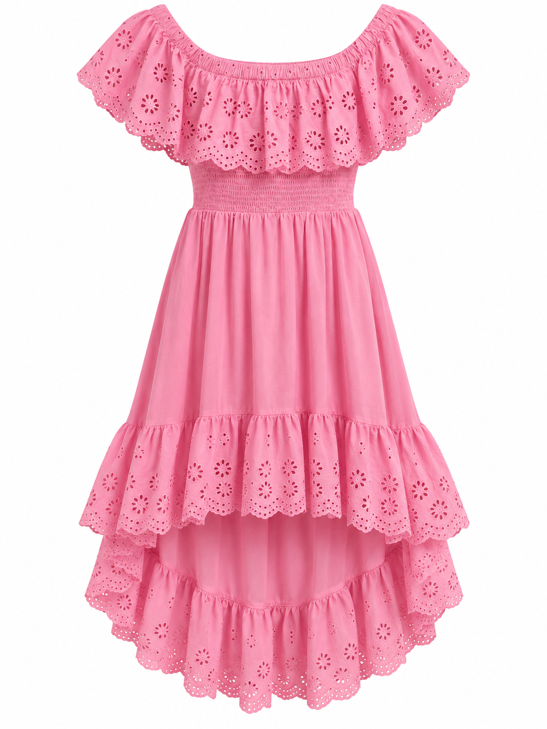 Pink Off Shoulder Dress