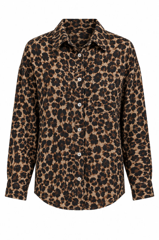 Leopard Gauze Top
