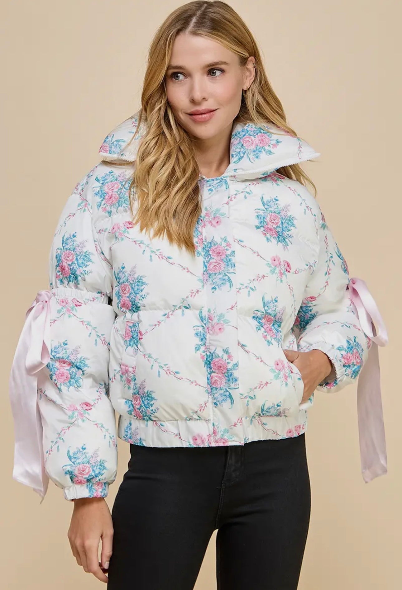 Bow Puffer Jacket