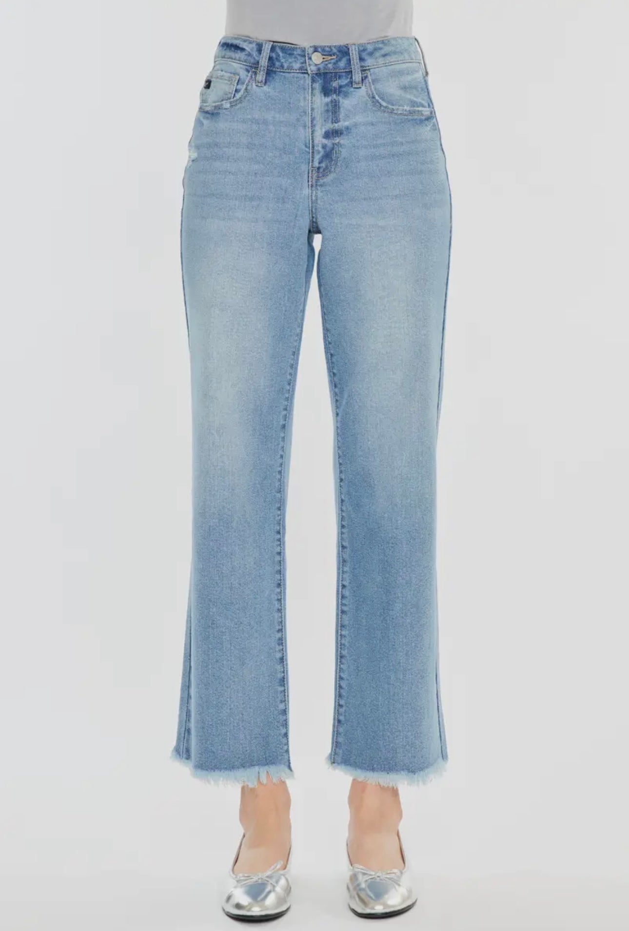 KanCan Medium Wash Slim Wide Leg
