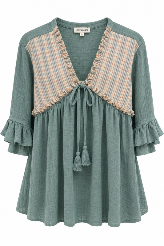 Boho Mint Top LG