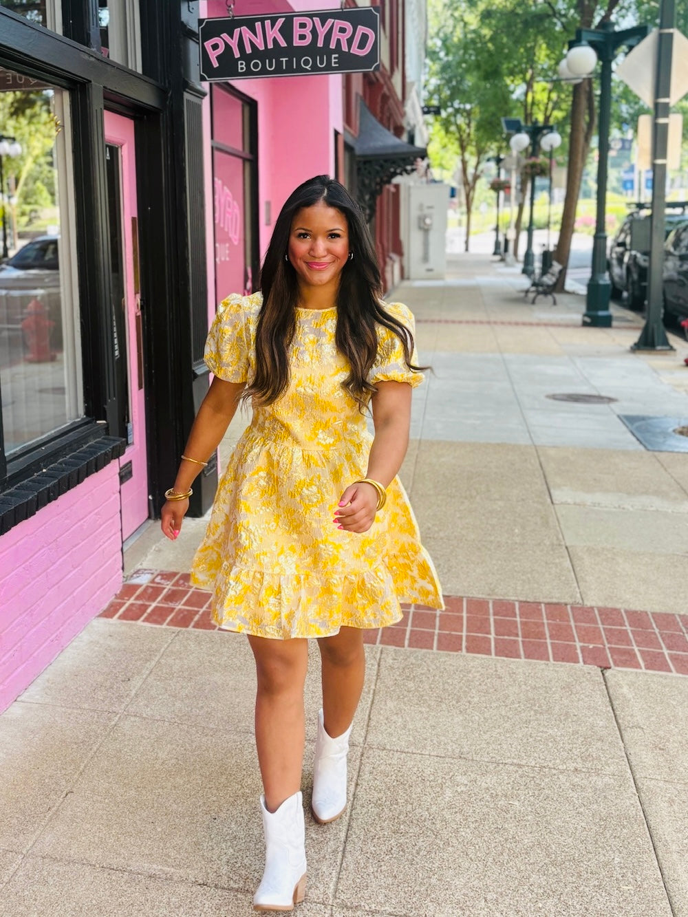 Sunshine Jacquard Dress