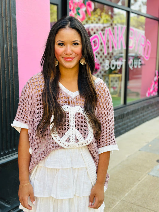 Peace Crochet Top