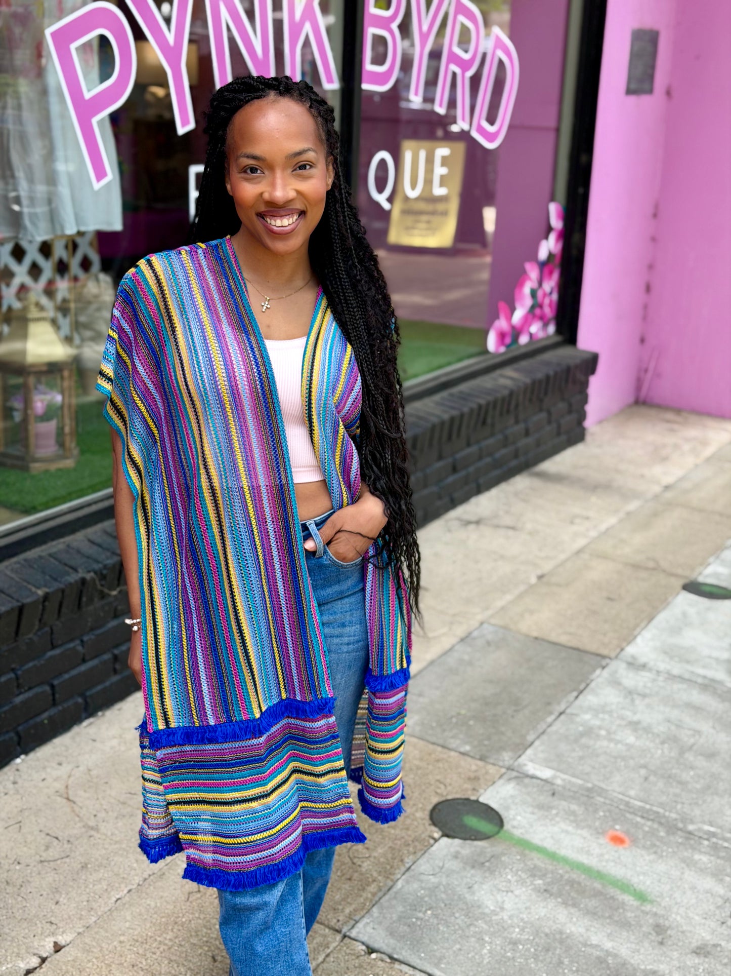 Multi Stripe Duster