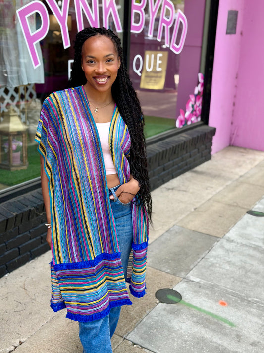 Multi Stripe Duster