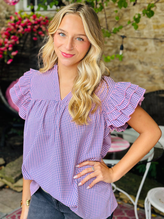 Reveal Ruffle Sleeve Top