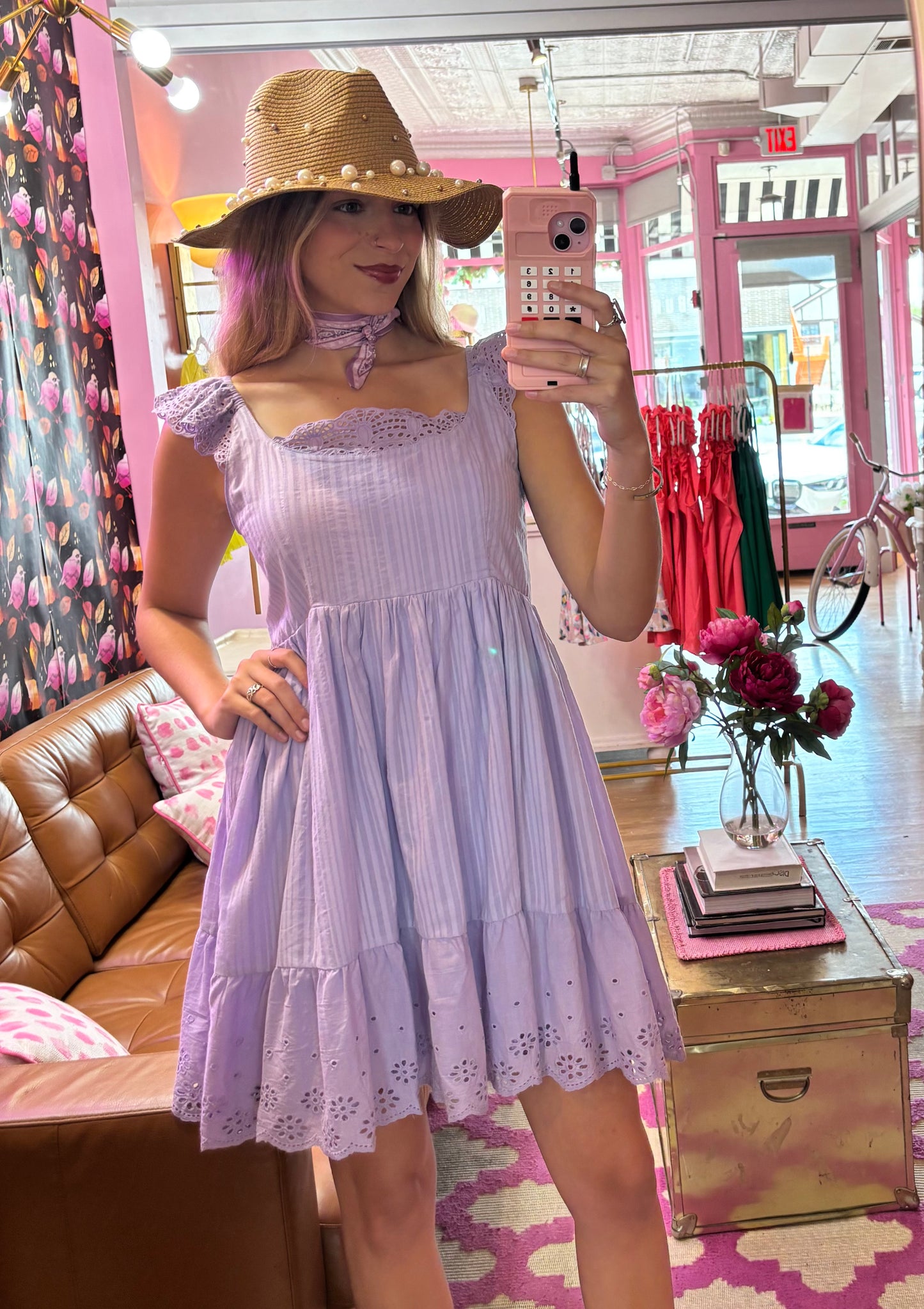 Purple Scalloped Tie Back Midi (LG)