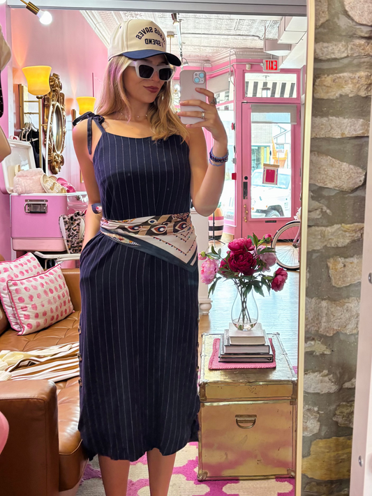 Navy Pinstripe Maxi (LG)