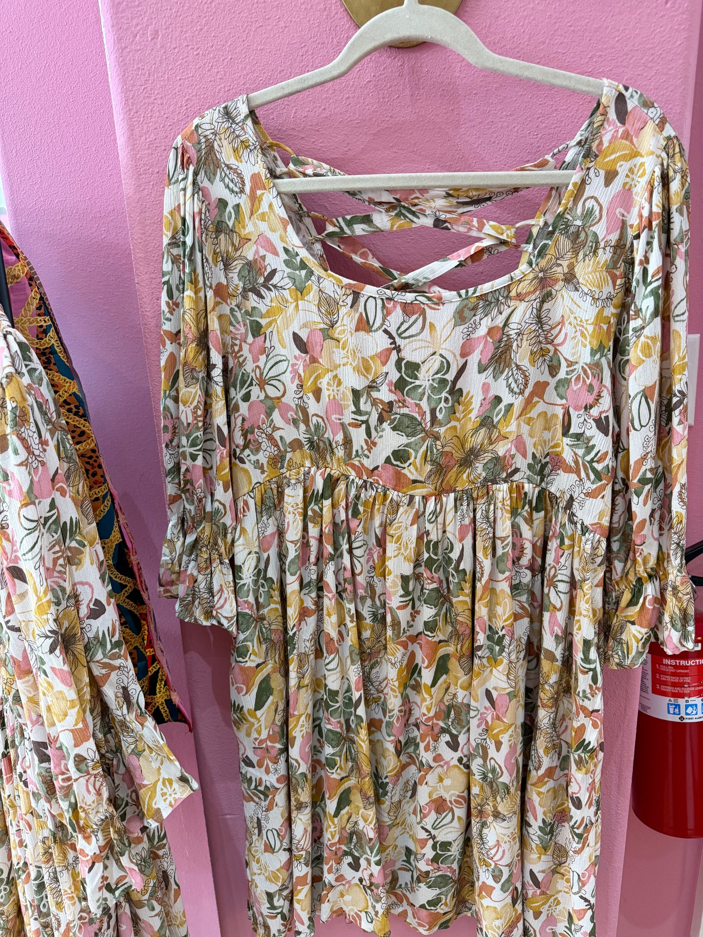 Olive Floral Dress