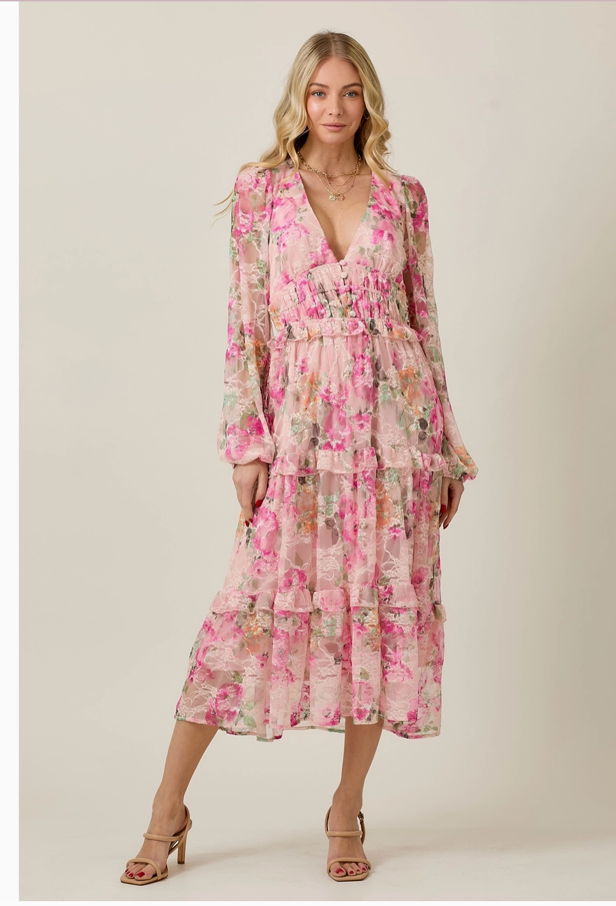 Pink Floral Dress