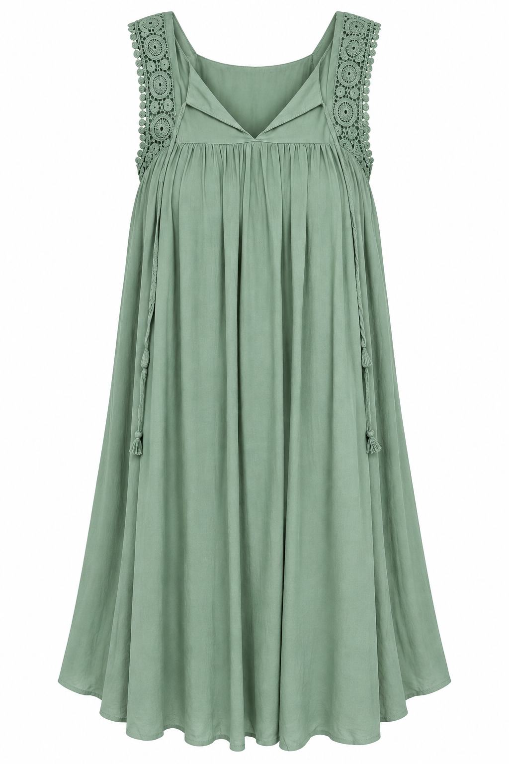 Olive Front Tie Dress (LG)