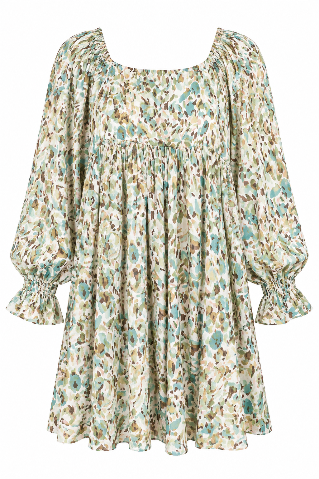 Ellie Green Square Neck Mini Dress