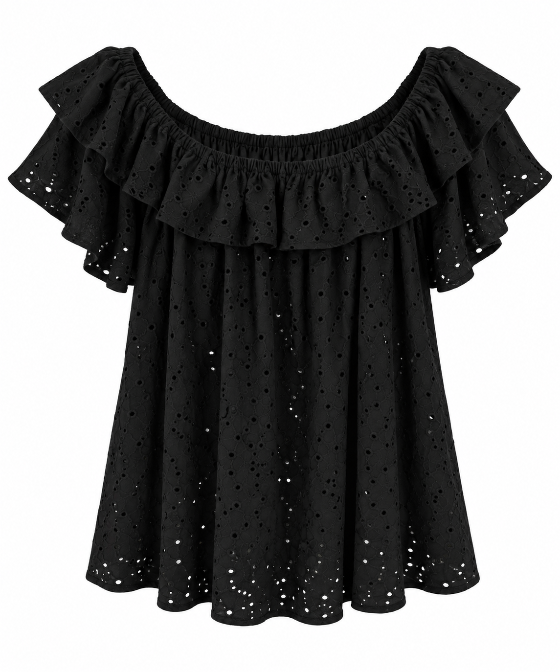 Black Eyelet Top (LG)