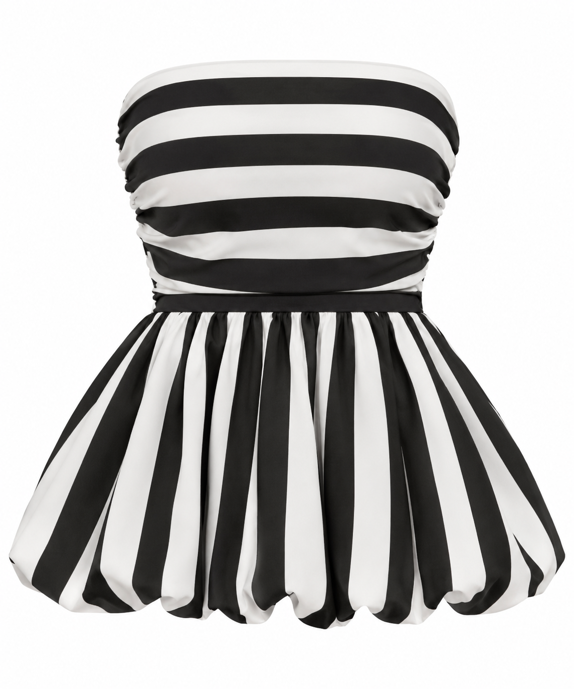 Stripe Babydoll Tube Top