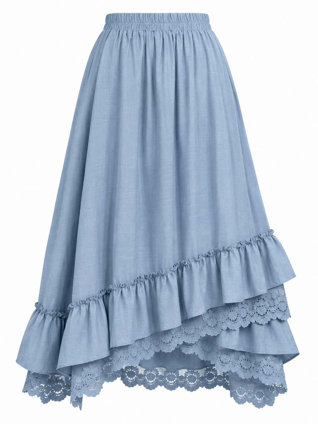 Blue Ruffle Skirt