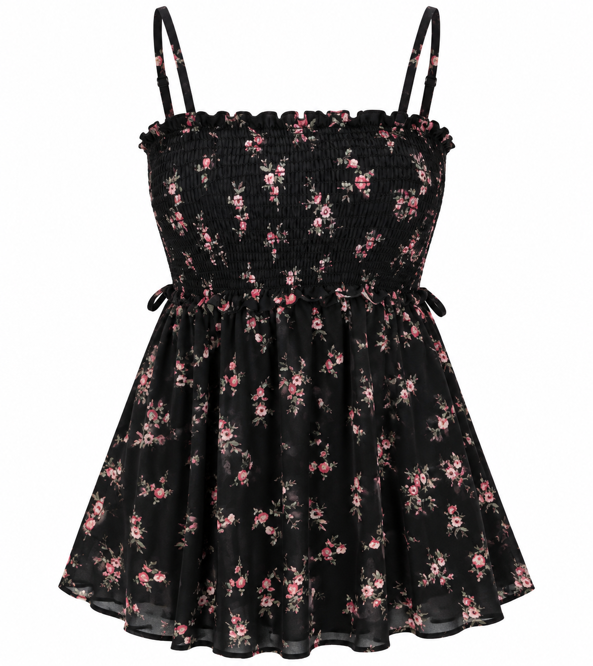 Black Floral Tank (LG)