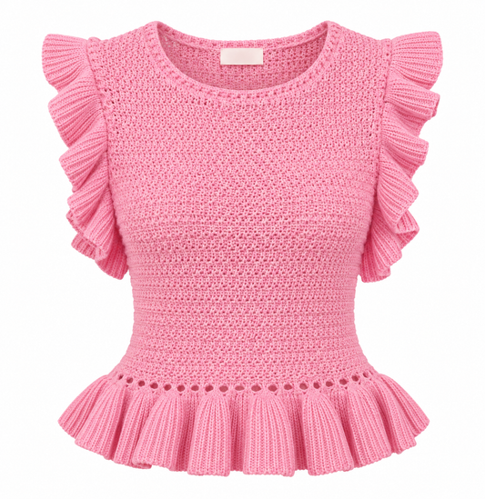 Pink Ruffle Top