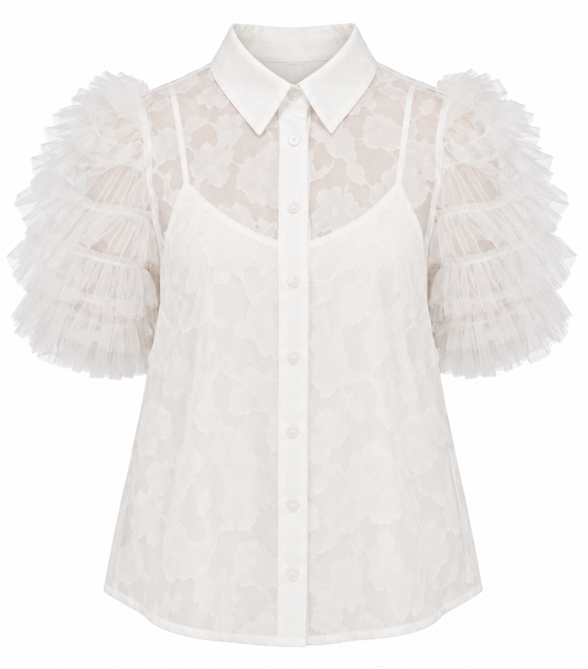Ivory Jacquard Top