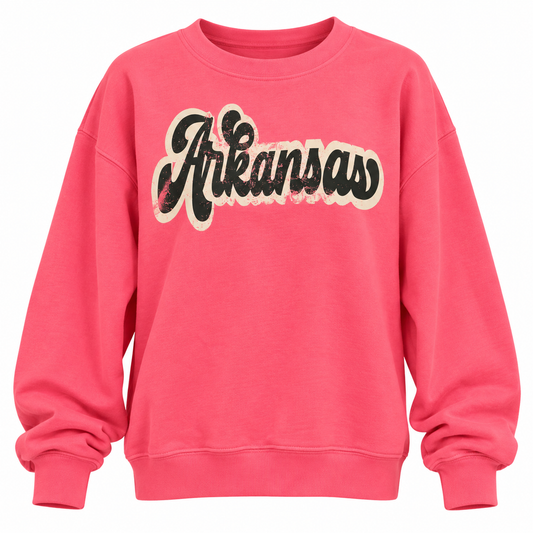 Neon Pink Arkansas Sweatshirt