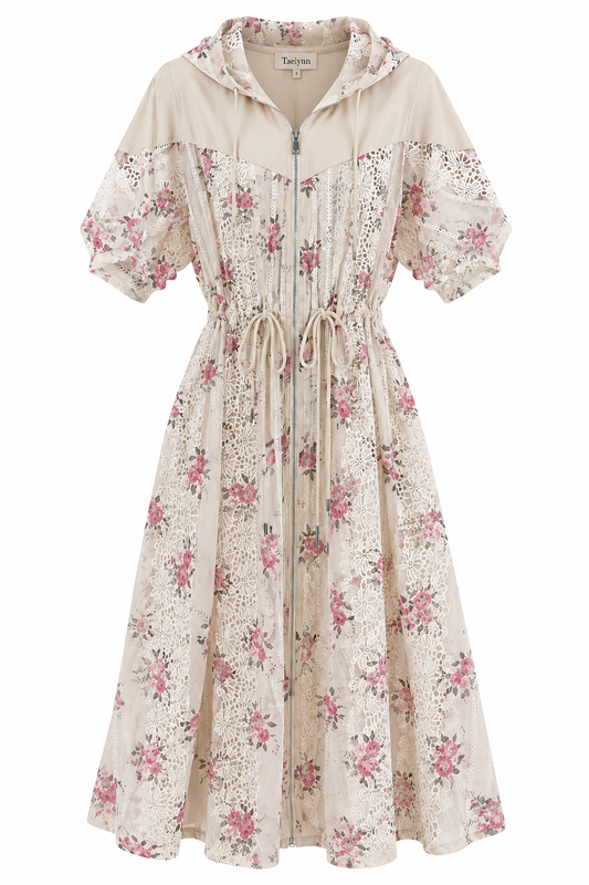 Floral Long Short Sleeve Jacket