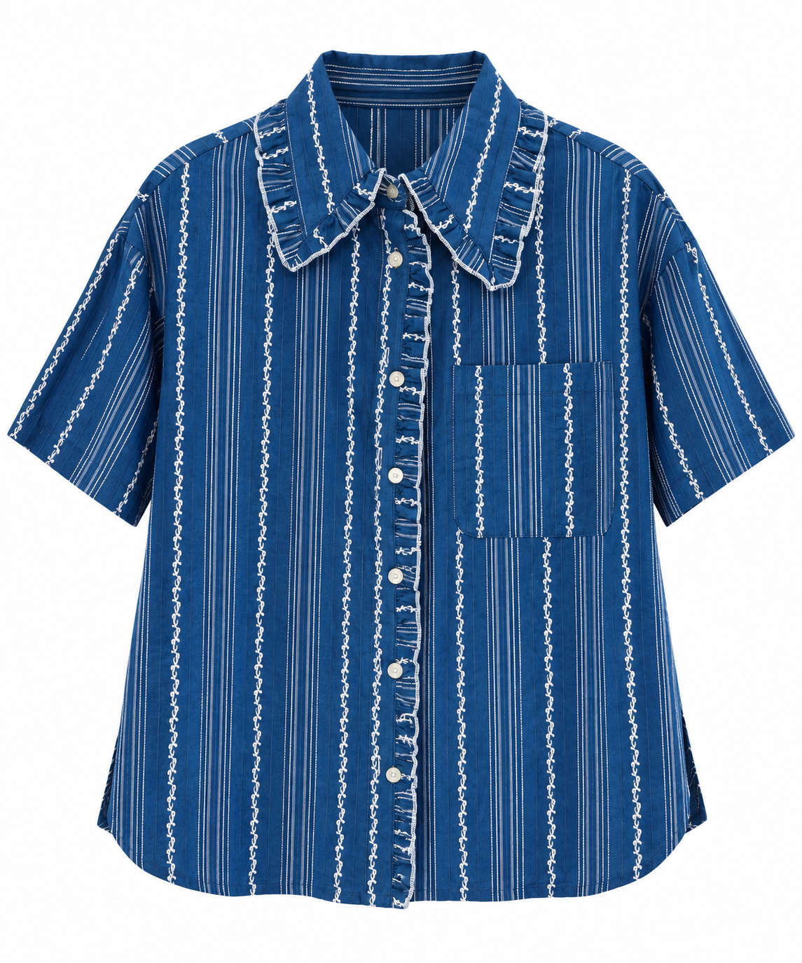 Indigo Embroidered Blouse