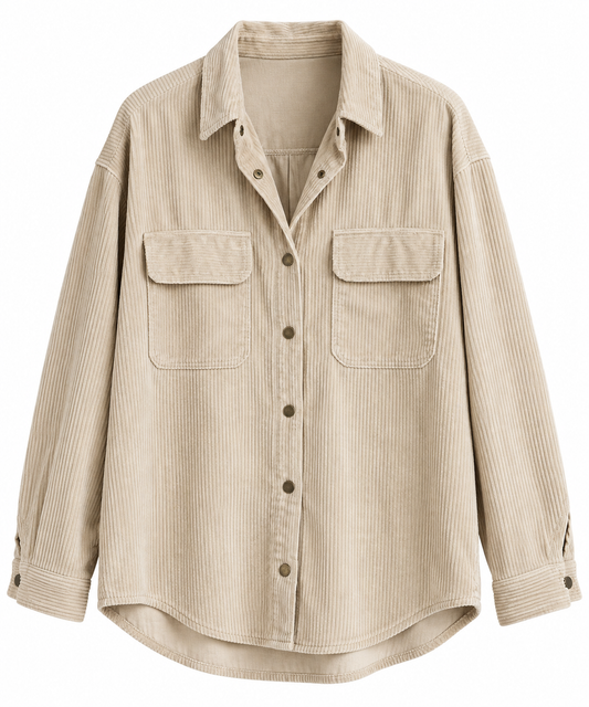Corduroy Beige Shacket