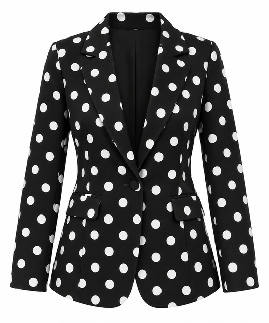 Black Polka Dot Blazer