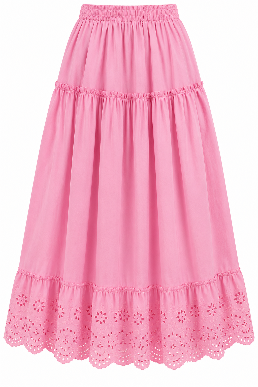 Pink Eyelet Skirt