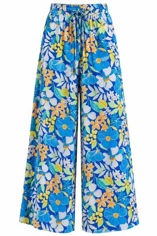 Blue Printed Pant