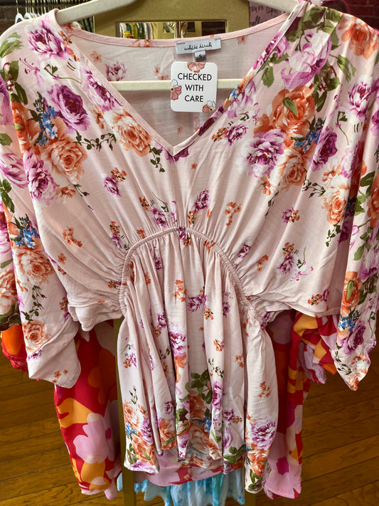 Coral Floral Top (LG)