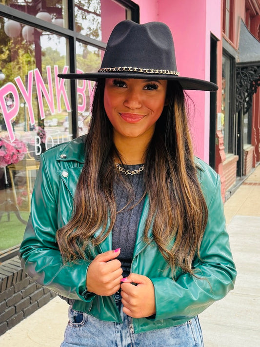 Forest Green Leather Jacket