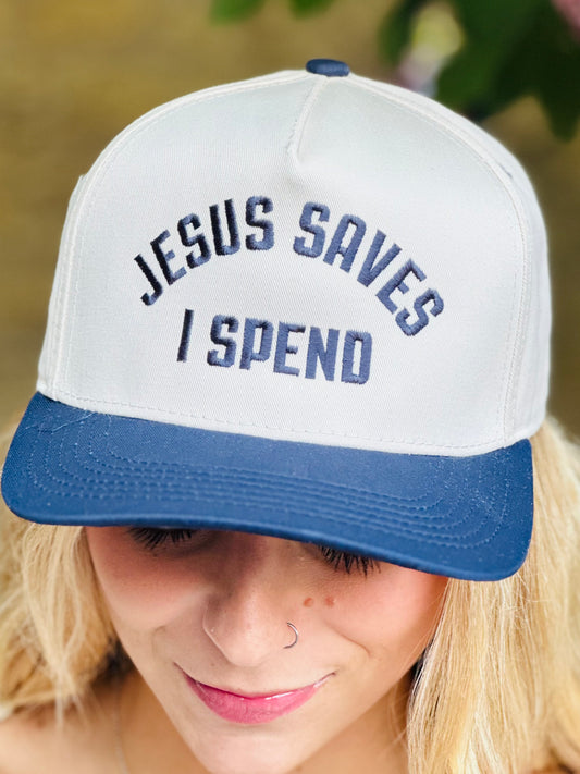 Jesus Saves I Spend Hat