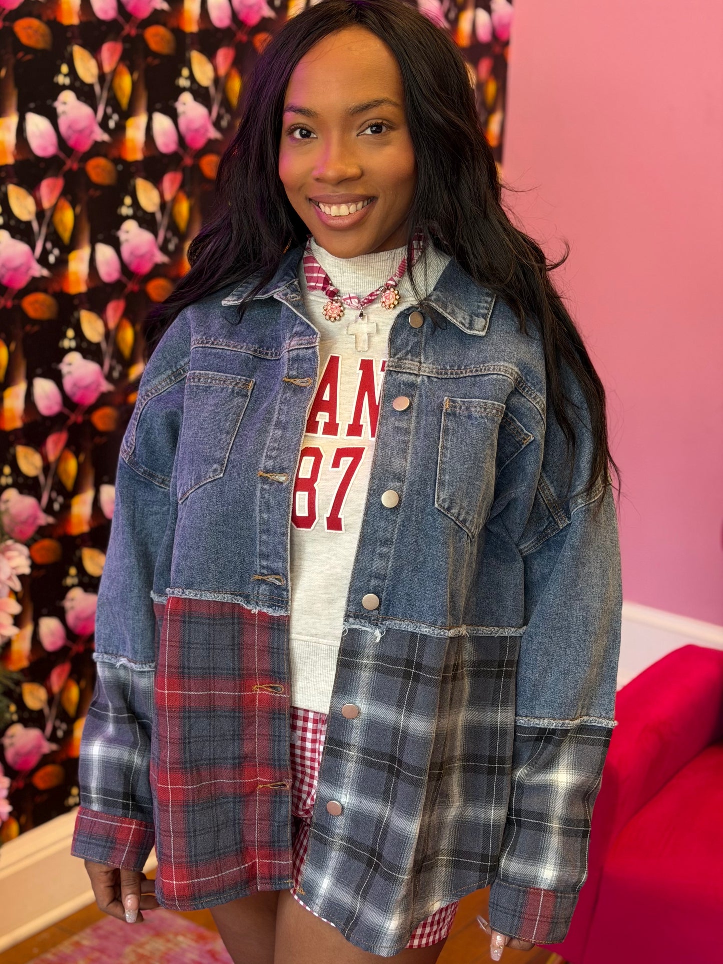 Jean Plaid Shacket