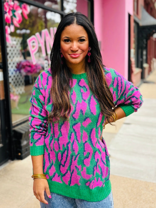 Purple+Green Sweater