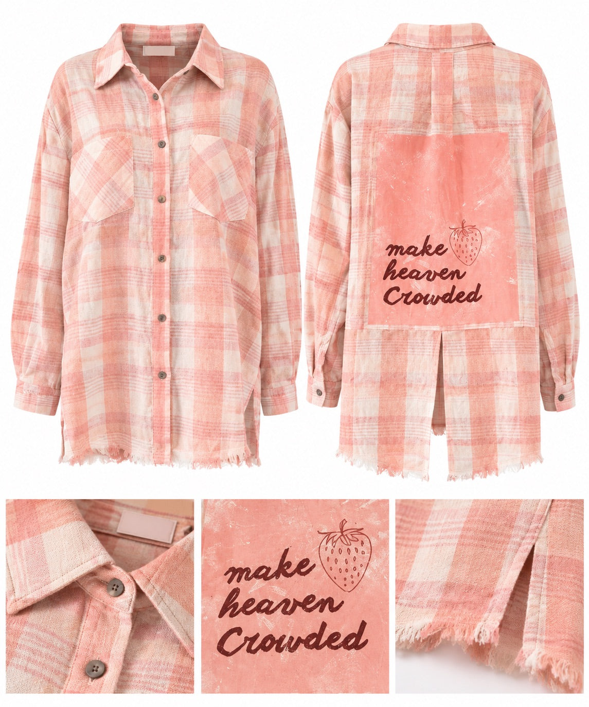 WANTED Make Heaven Crowded Plain Button Up