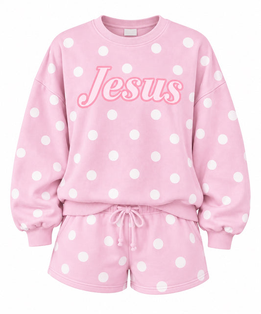 WANTED Pink Polka Dot Jesus Set