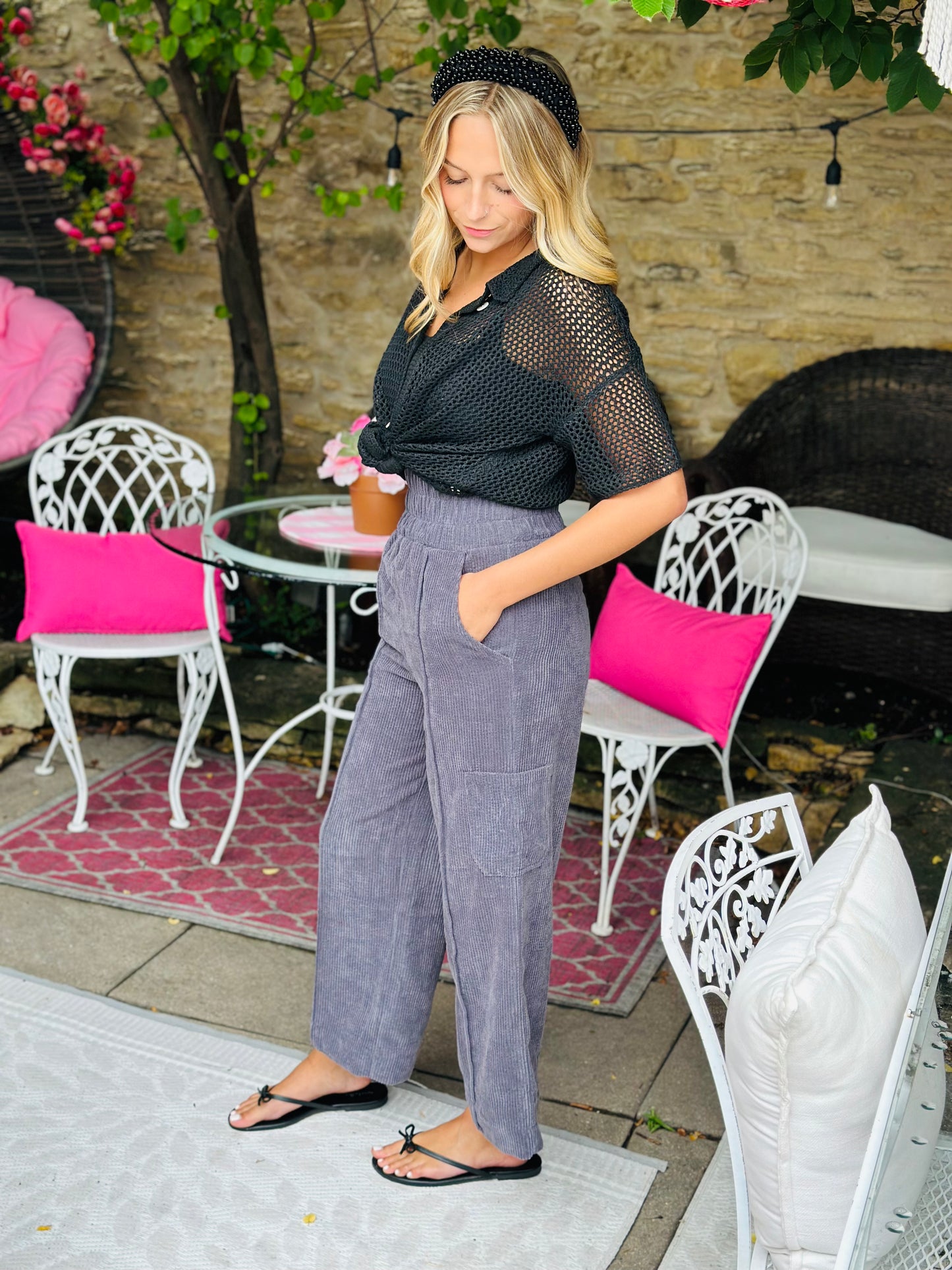 Grey Corduroy Pants
