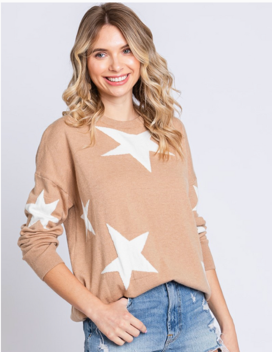 Camel Star Sweater