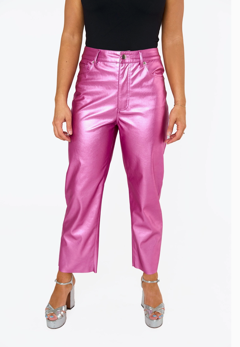 Metallic Pink Pants