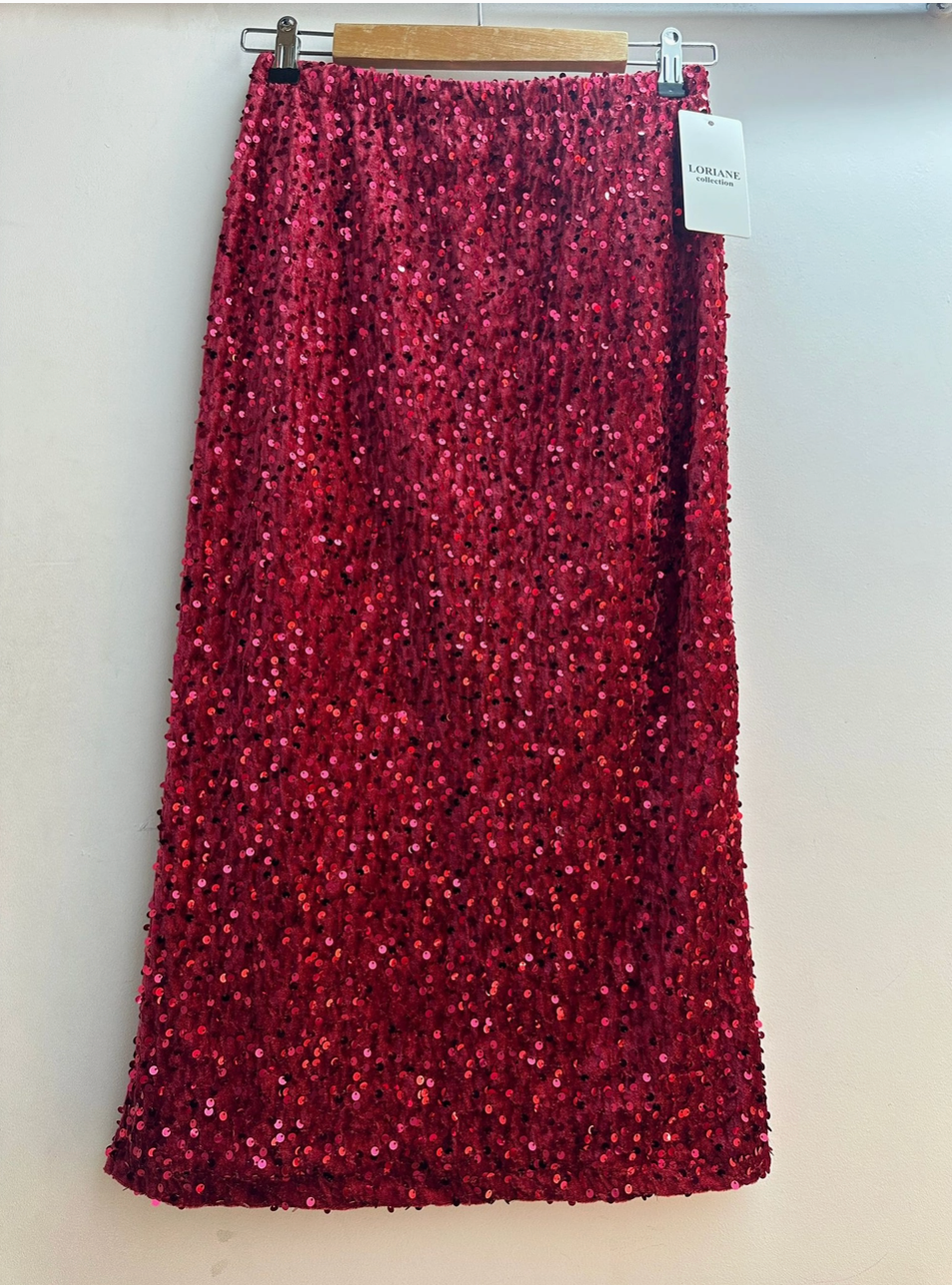 Red Sequin Skirt