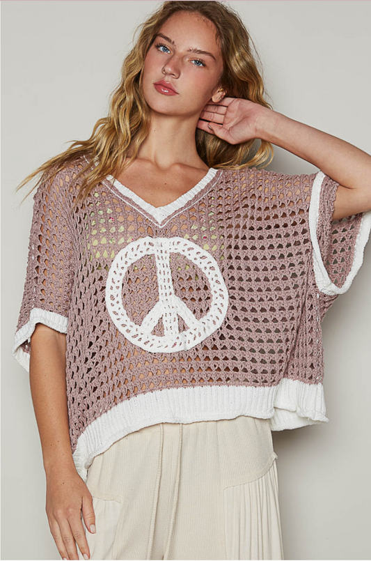 Peace Crochet Top