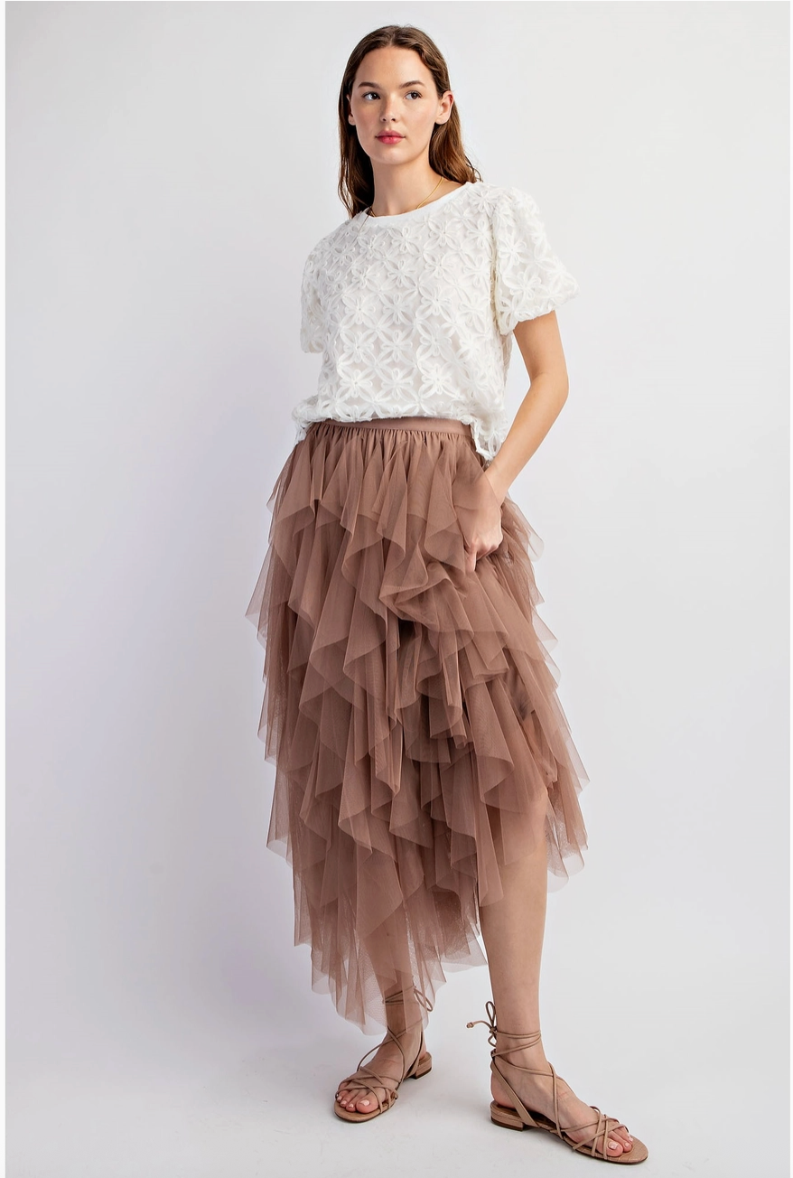 Brown Tulle Skirt