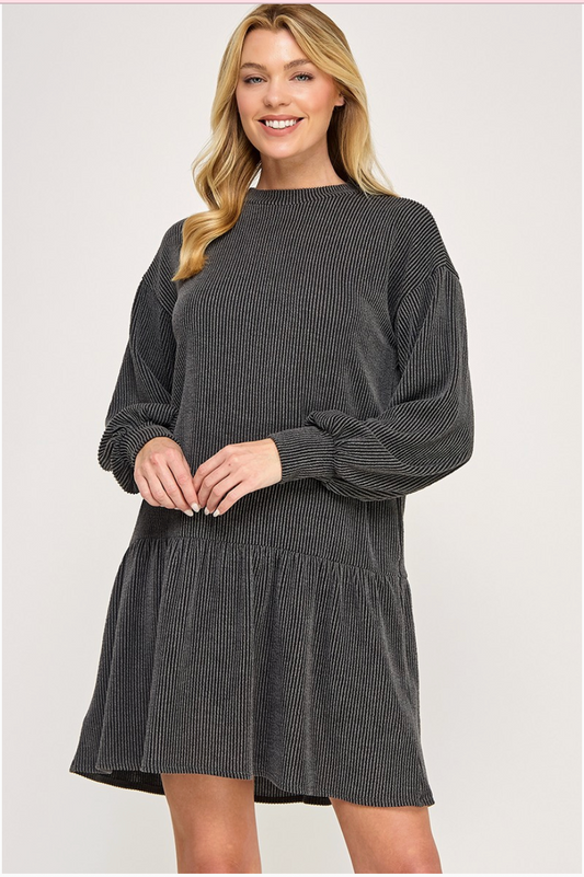 Black Rib Dress