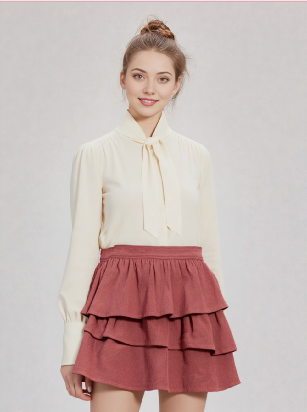 Mauve Corduroy Skirt