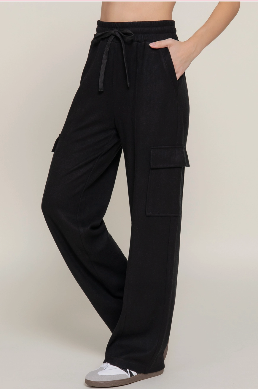 Black Cargo Sweatpants