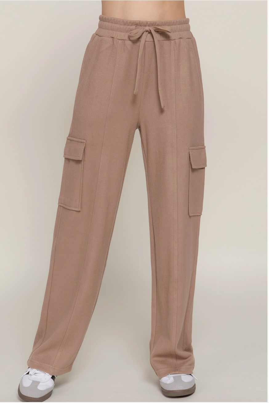 Khaki Cargo Sweatpants