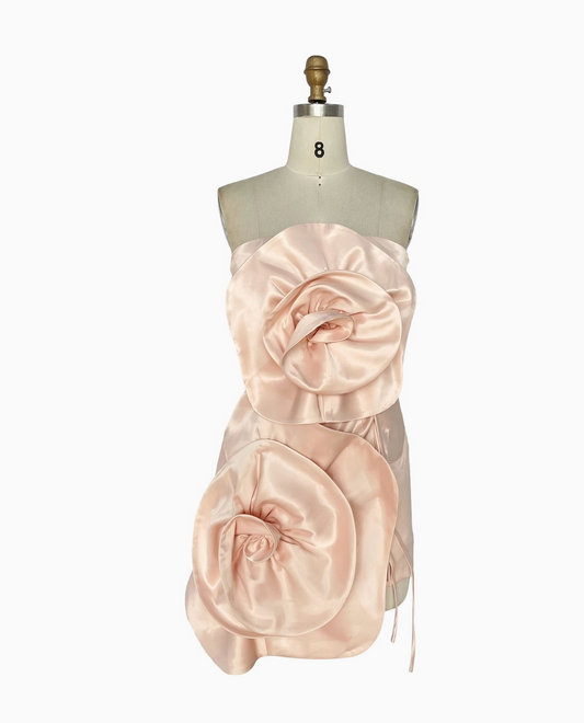 Pink Rose Mini Dress